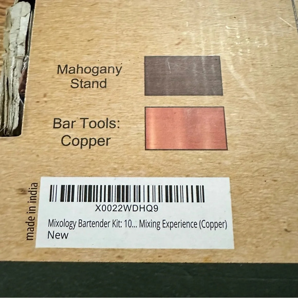 🆕 Mixology Bartender Kit: 10-Piece Bar Tool Set with Bamboo Stand (Copper) - Picture 10 of 10